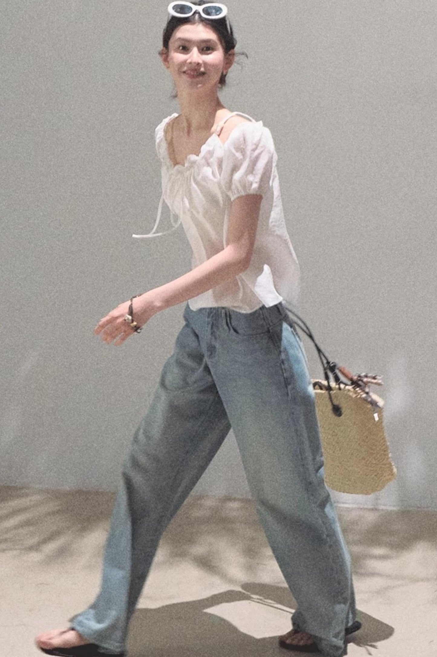 Summer Breeze Bubble Sleeve Top