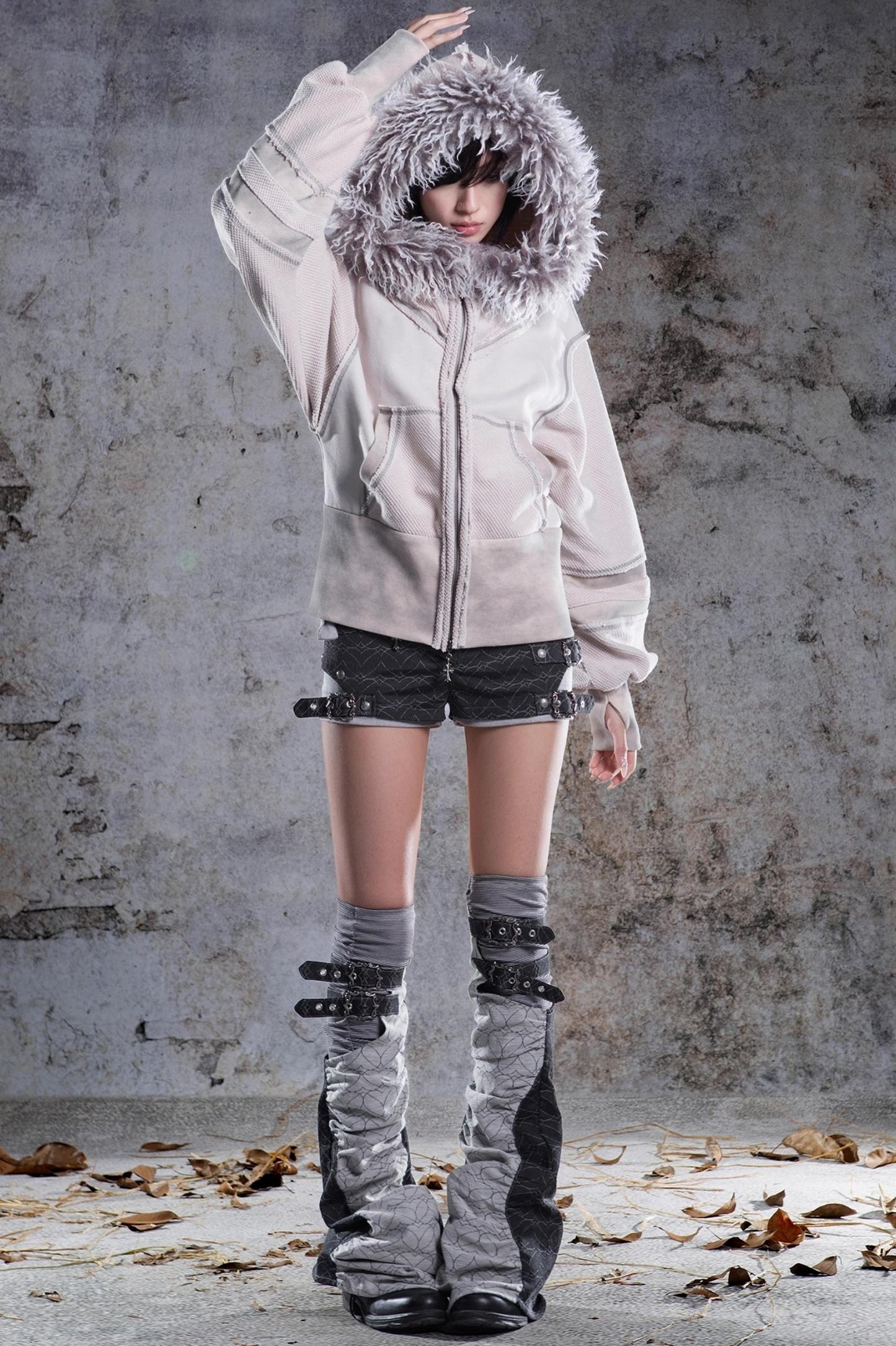 Punk Retro Low-Rise Shorts Set-Up