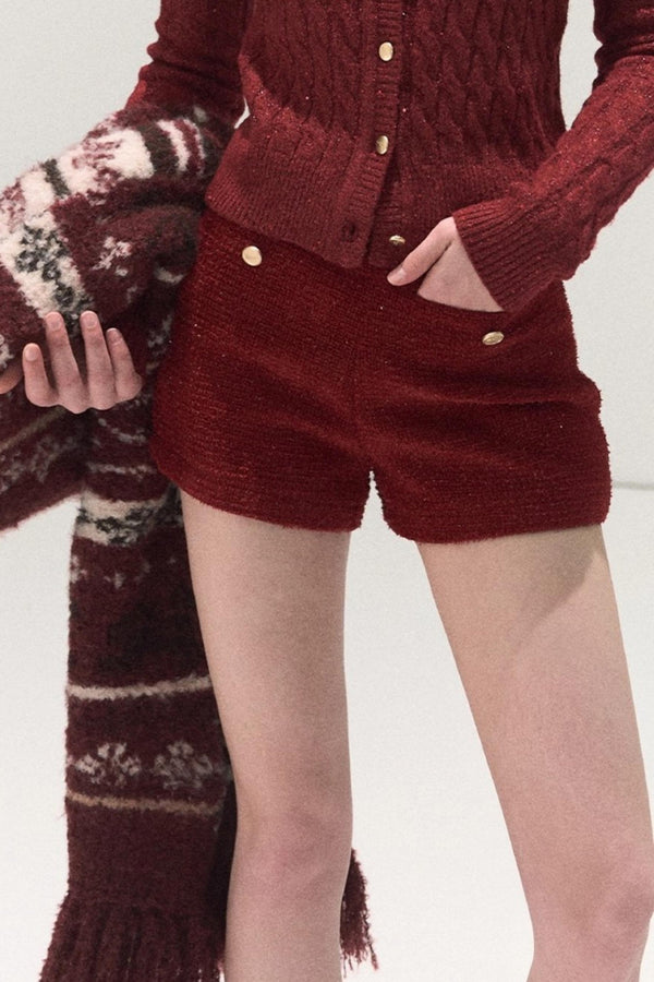 Tweed Wool Shorts