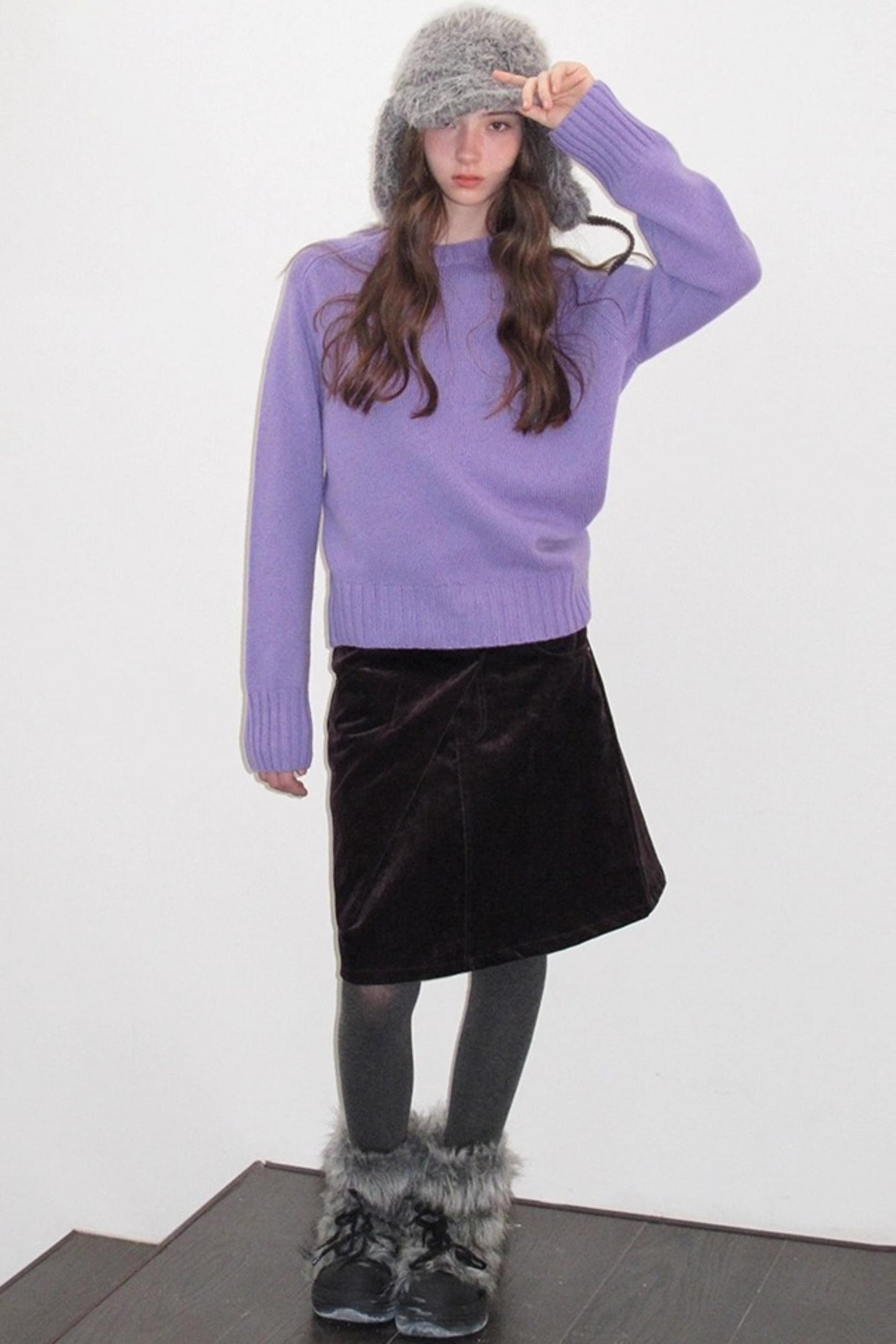 Mint Violet Wool Sweater