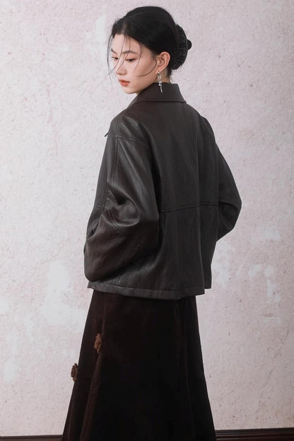 Caramel Coffee Leather Jacket