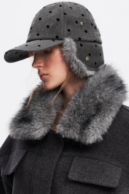 Furry Baseball Cap with Ear Protection