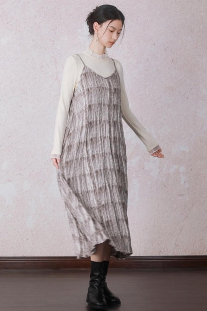 Chestnut Brown Patchwork Turtleneck Top