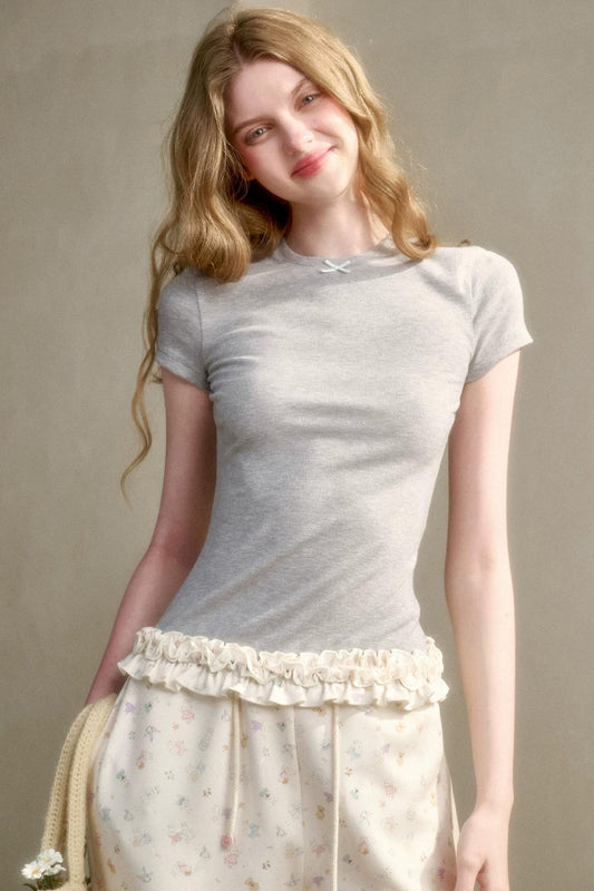 Comfortable Knit Lace Top