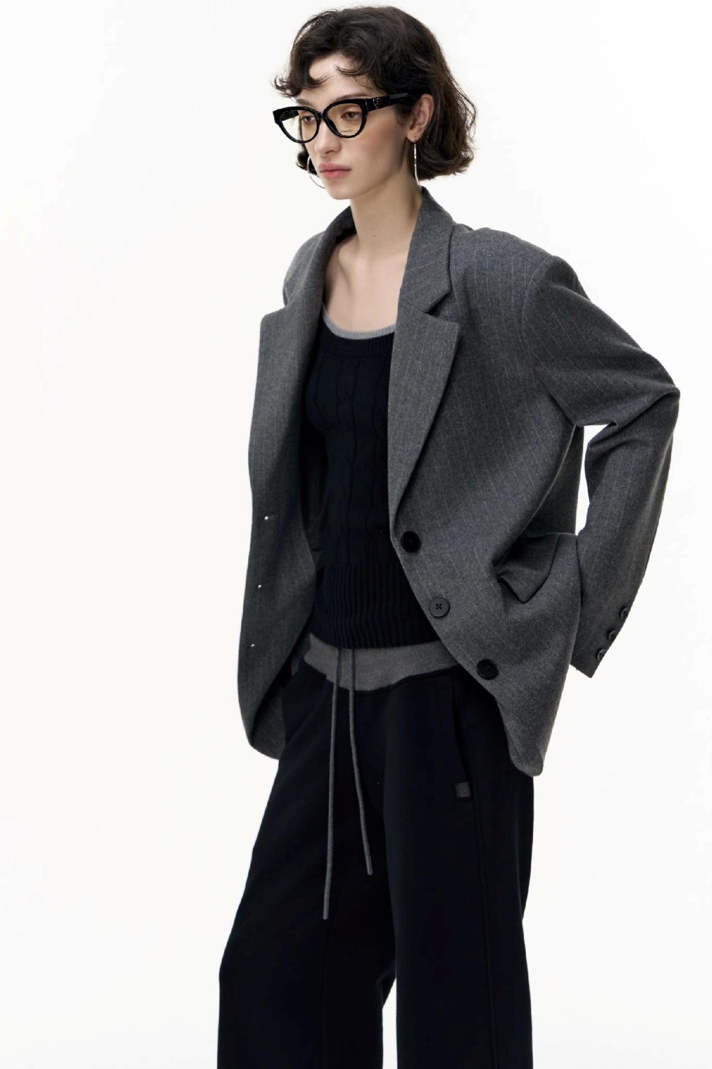 Flared Cotton Wide-Waisted Sweatpants