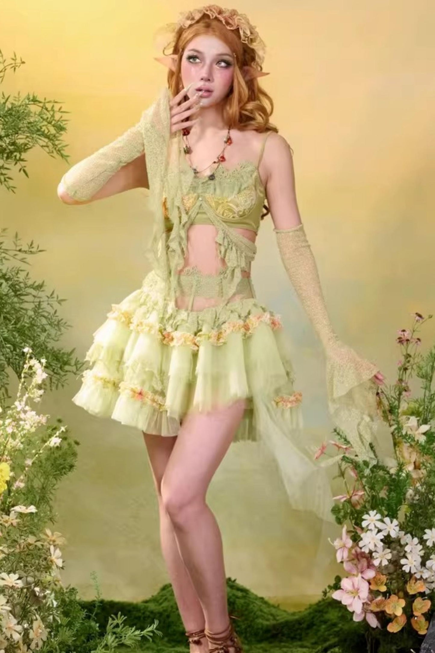 Lace Fairy Camisole Top Set-Up