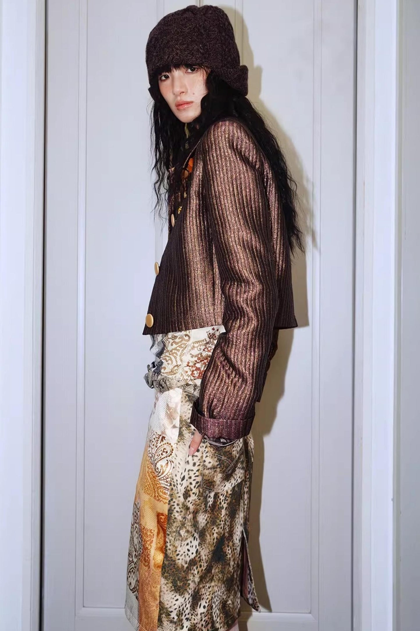 Gold Silk Glitter Jacket