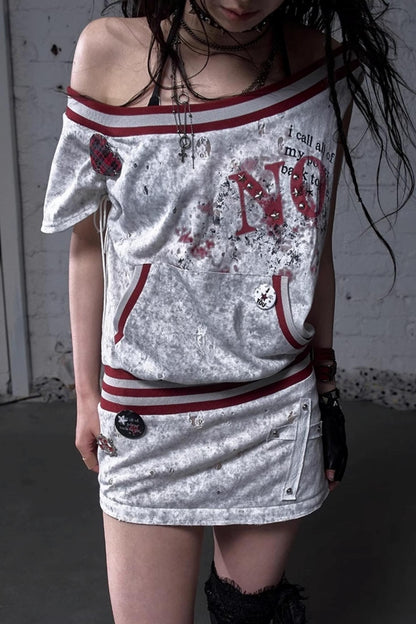 Detachable Hem Punk Corset Dress