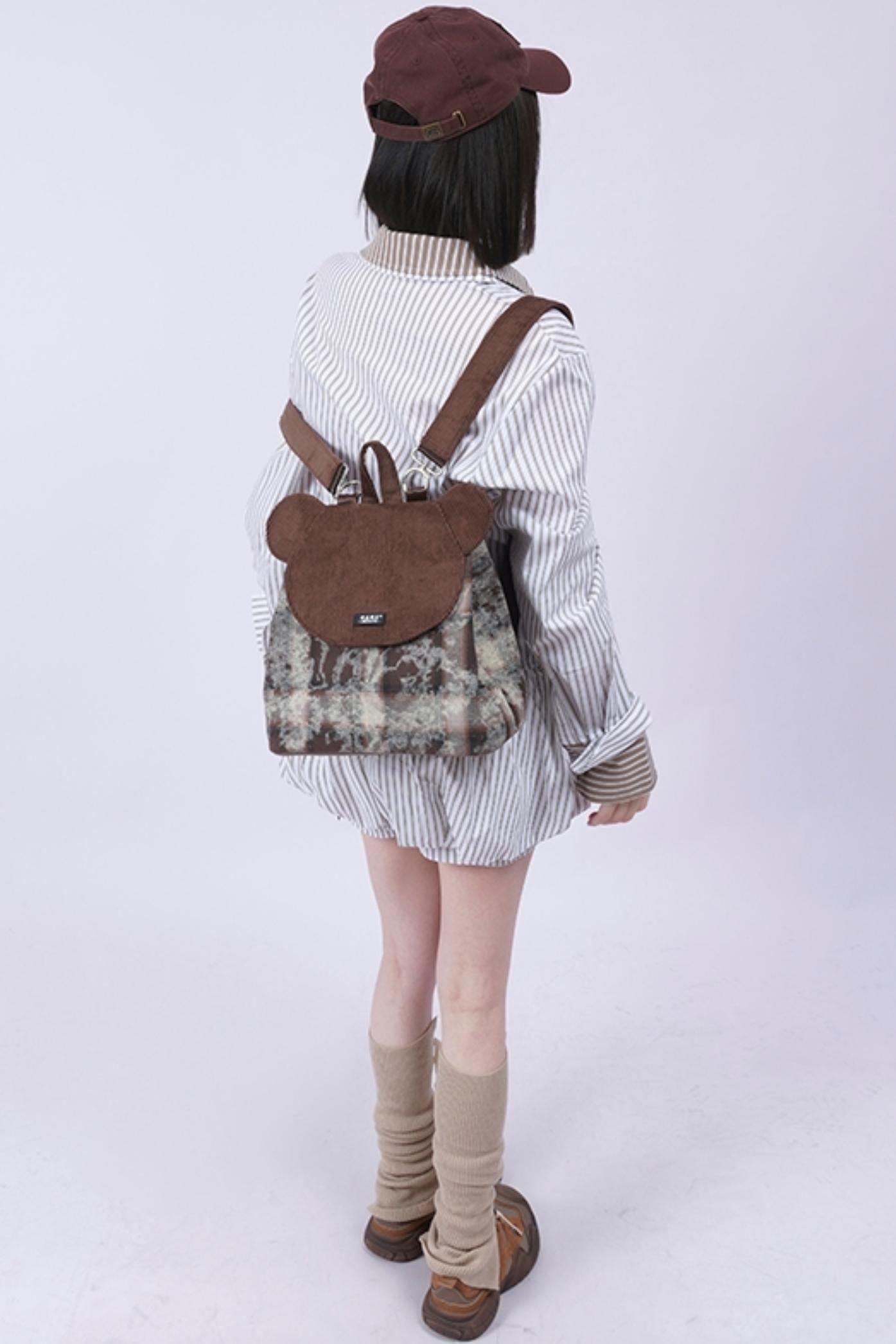Patchwork Bear Crossbody Bag