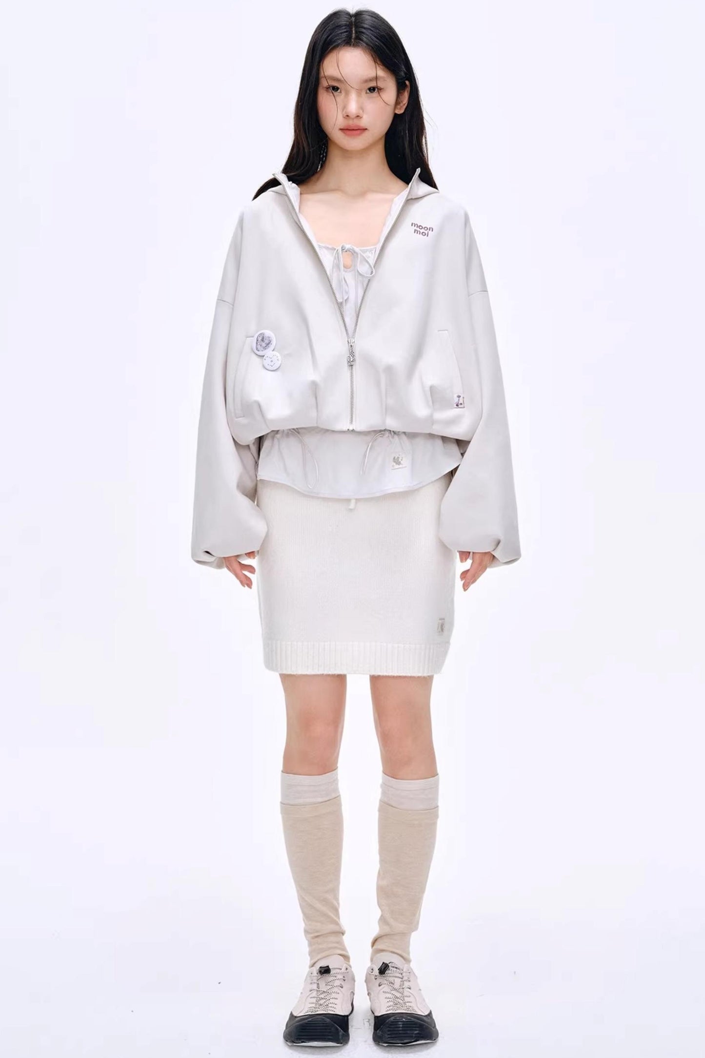 Heartbeat Dialogue Knit Skirt Set-Up