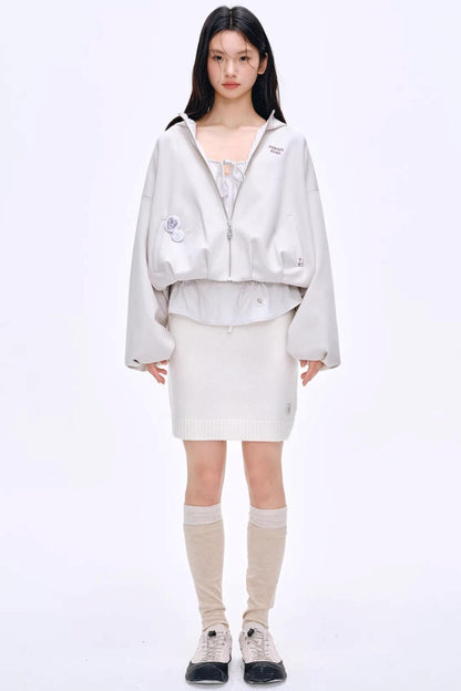 Heartbeat Dialogue Knit Skirt Set-Up