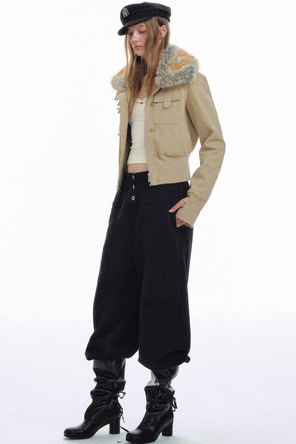 Raccoon Fur Lapel Jacket