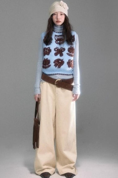 Velvet Jacquard Cardigan Set-Up