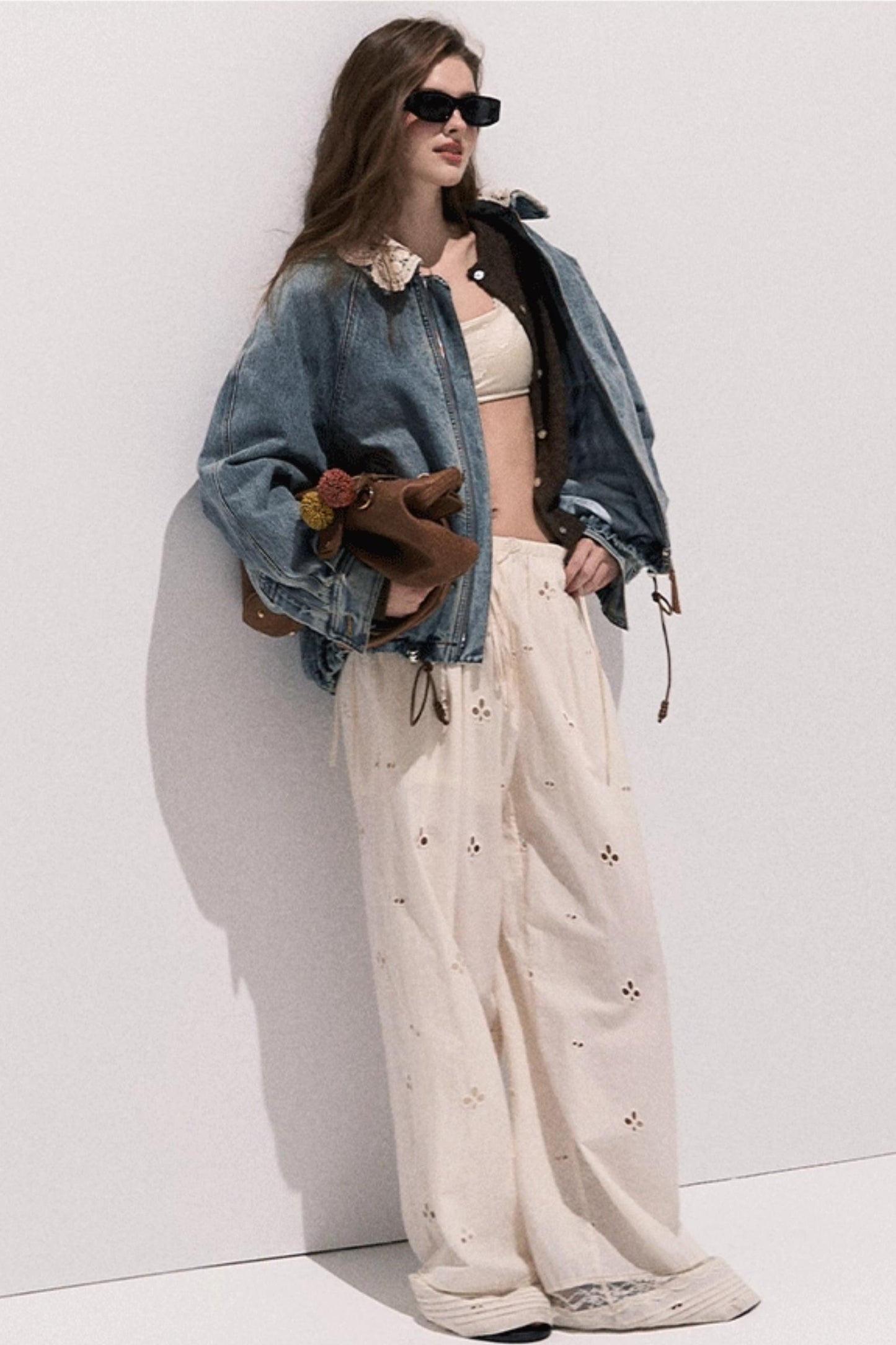 Vintage Crochet Denim Jacket Set-Up