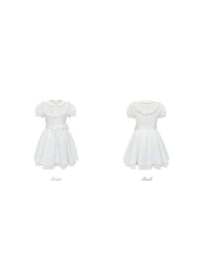 Lace Short Sleeve Doll Dress