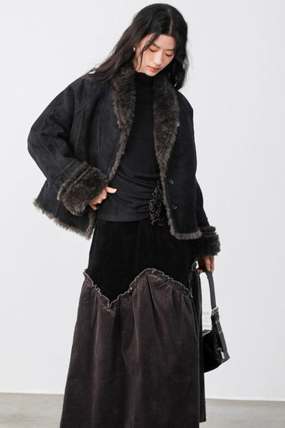 Black Velvet Suede Jacket