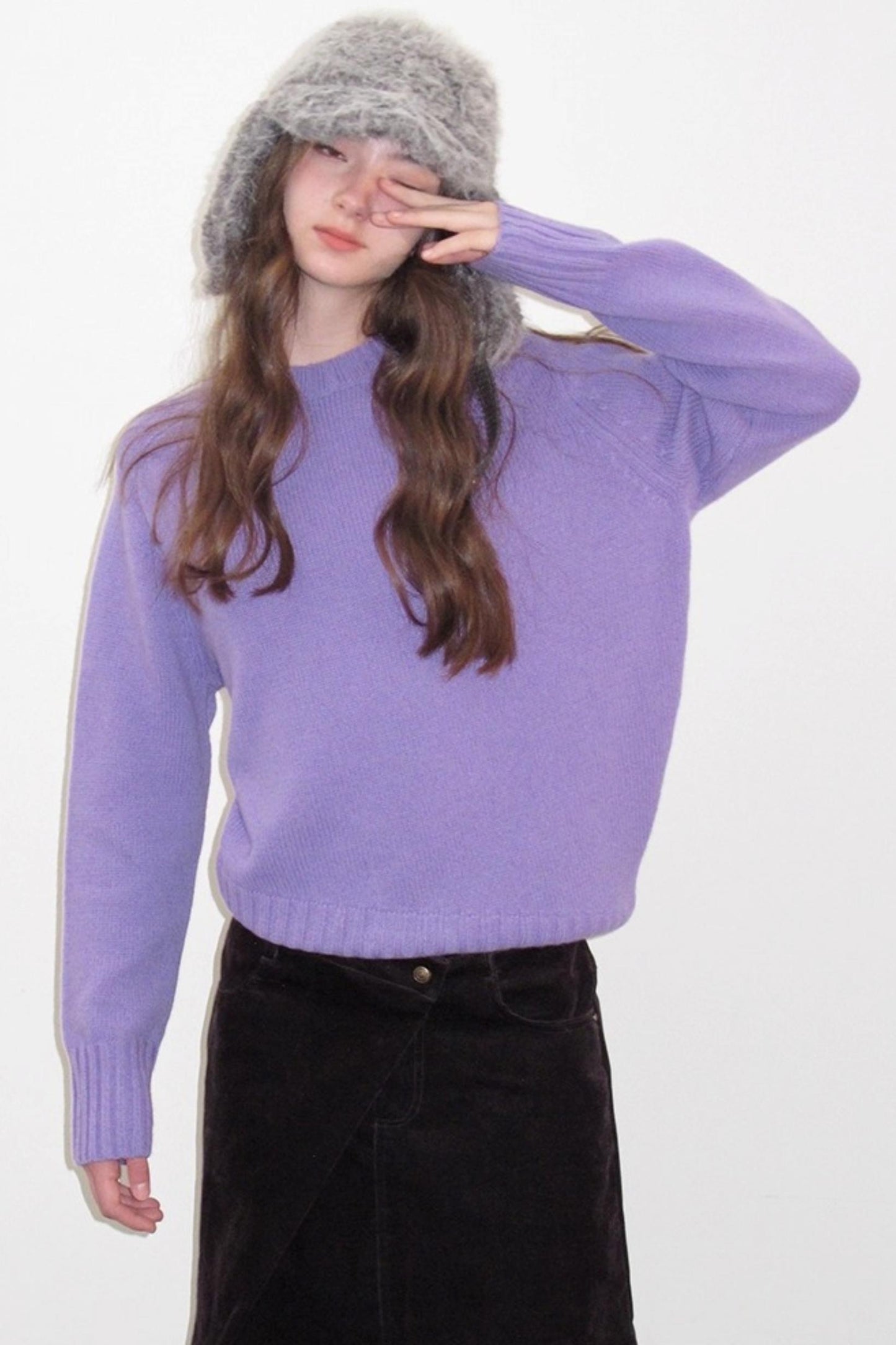 Mint Violet Wool Sweater