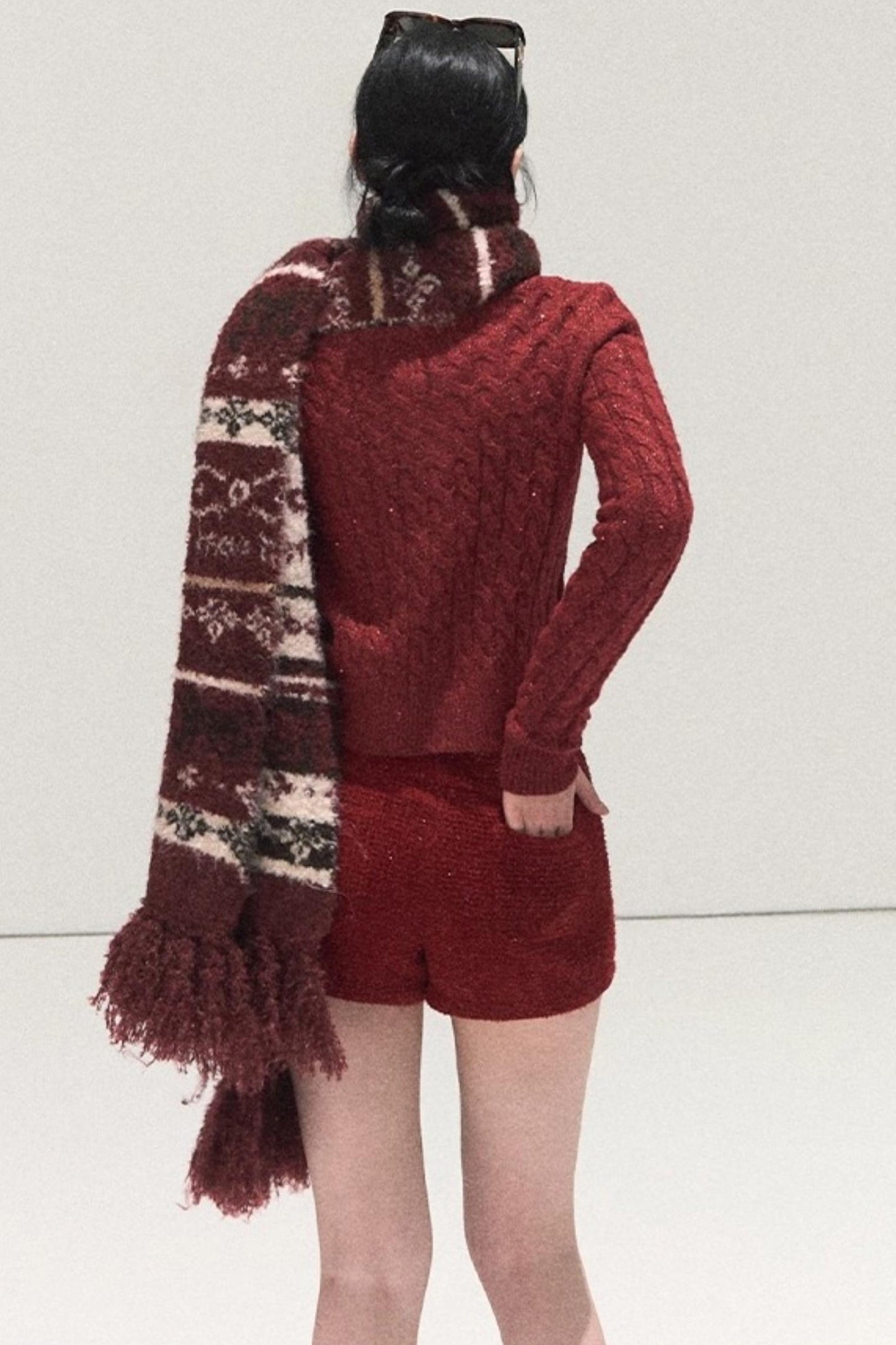 Handmade Wool Fair Isle Scarf