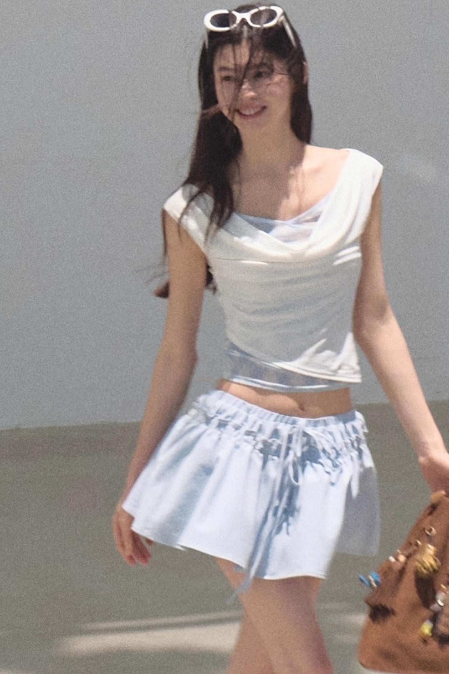 Embroidered Lyocell Puffy A-Line Skirt