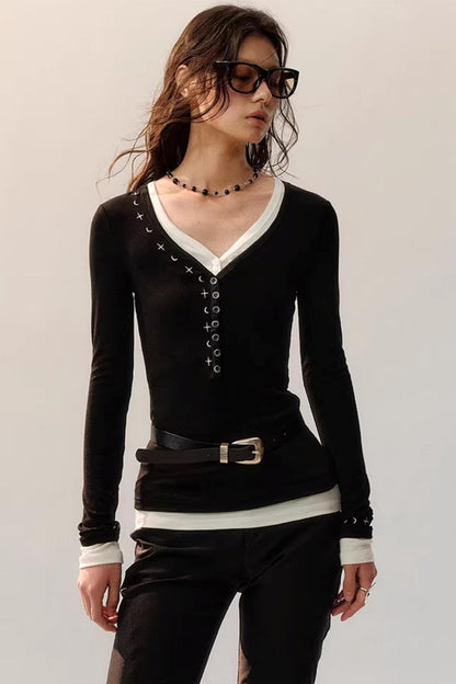 Star Rays Knit Top