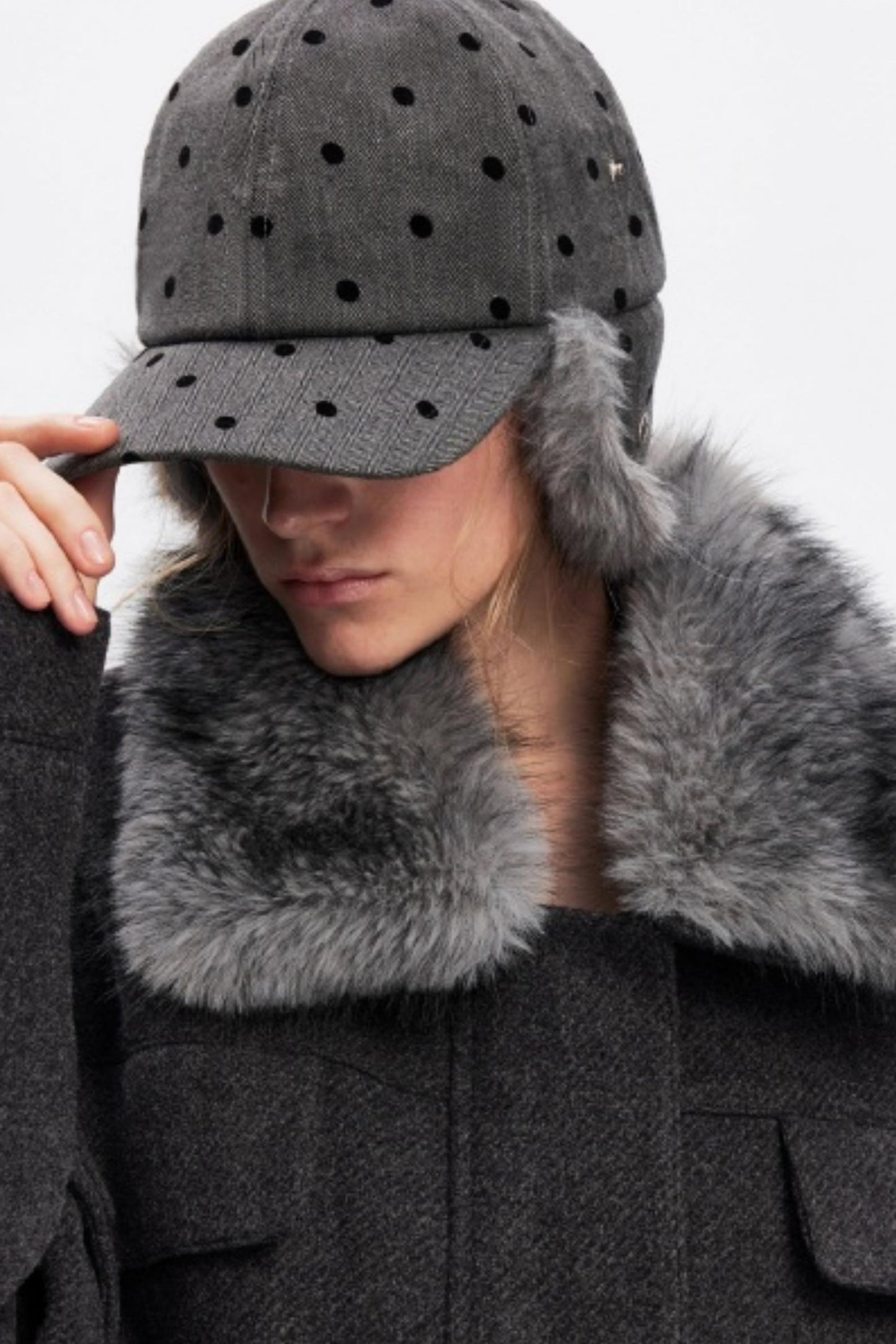 Furry Baseball Cap with Ear Protection