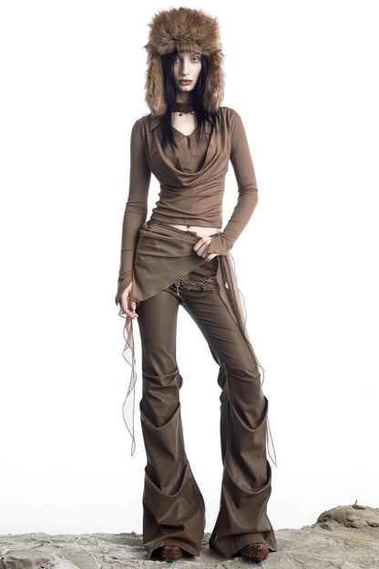 Lyocell Swing Collar T-Shirt