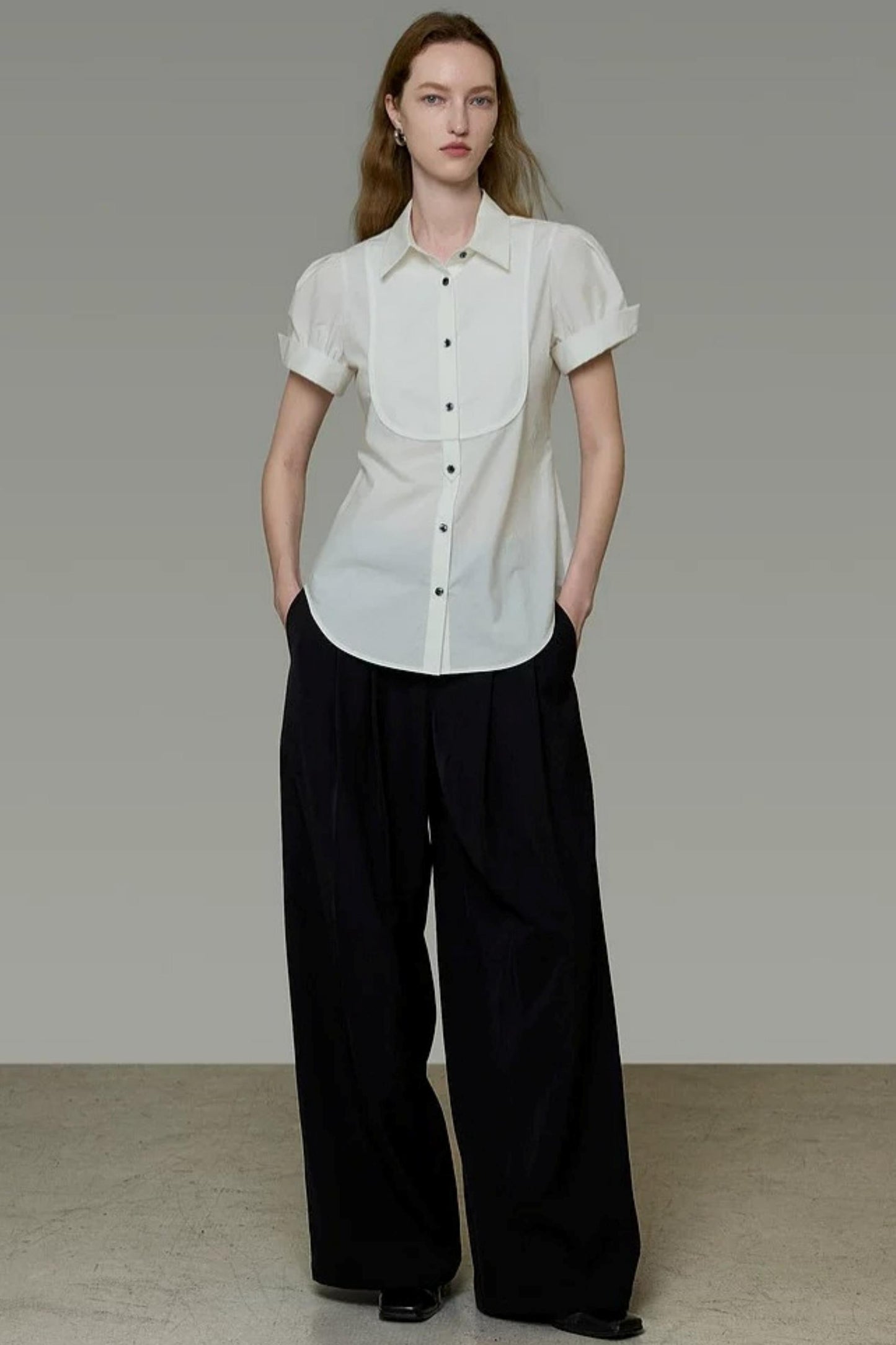 Hochwertige Bluse mit Puffärmeln