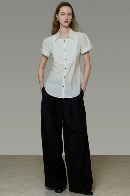 Hochwertige Bluse mit Puffärmeln