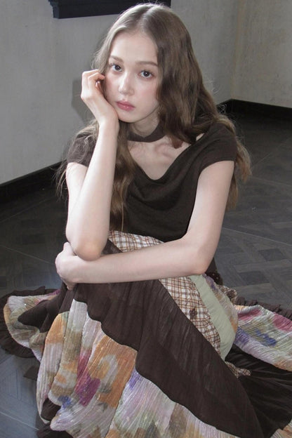 Bouguereau Art Color Block Skirt Set-Up
