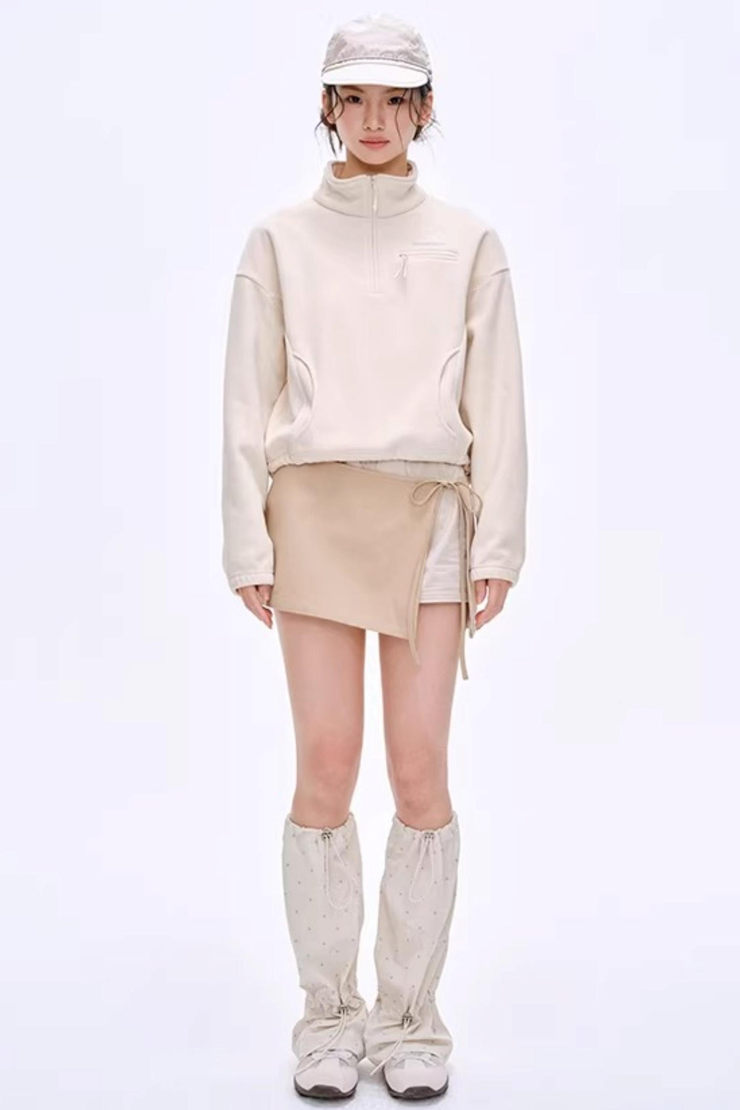 Side Slit Bow Pants Skirt
