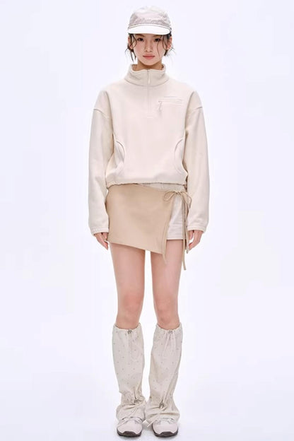 Side Slit Bow Pants Skirt