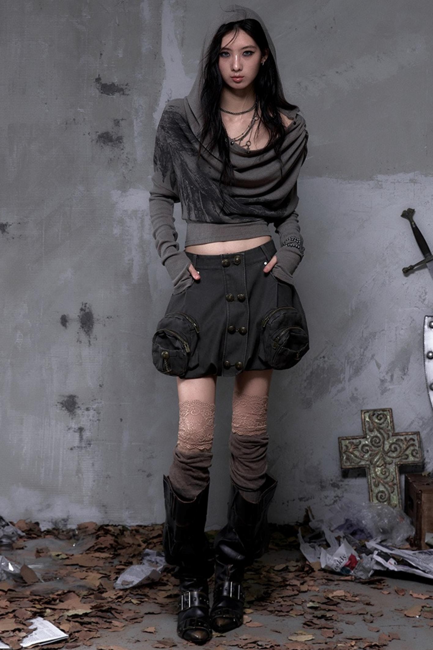 Court Street Leather Skirt