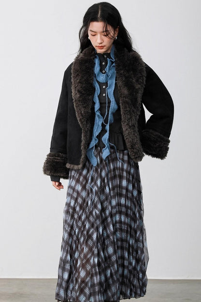 Black Velvet Suede Jacket