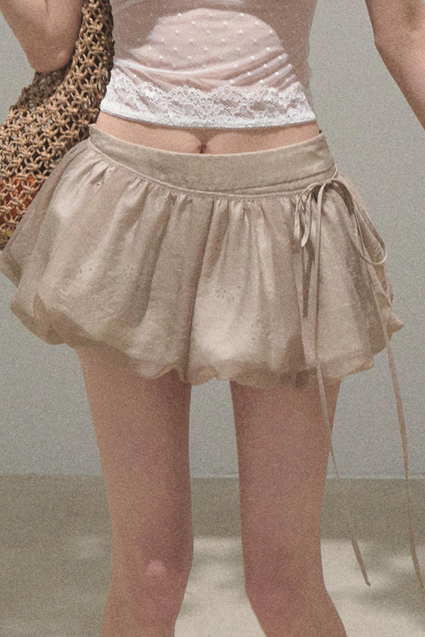 Floral Peplum Culottes Skirt