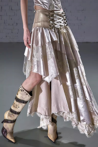 Medieval Lace-Up Cake Skirt