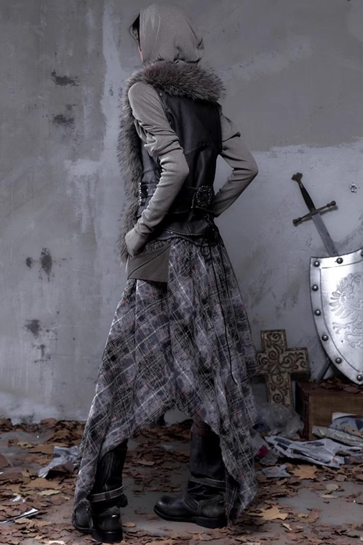 Vintage Punk Plaid Skirt