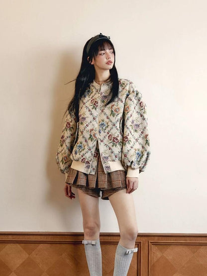 Oil Painting Jacquard Cotton Jacket