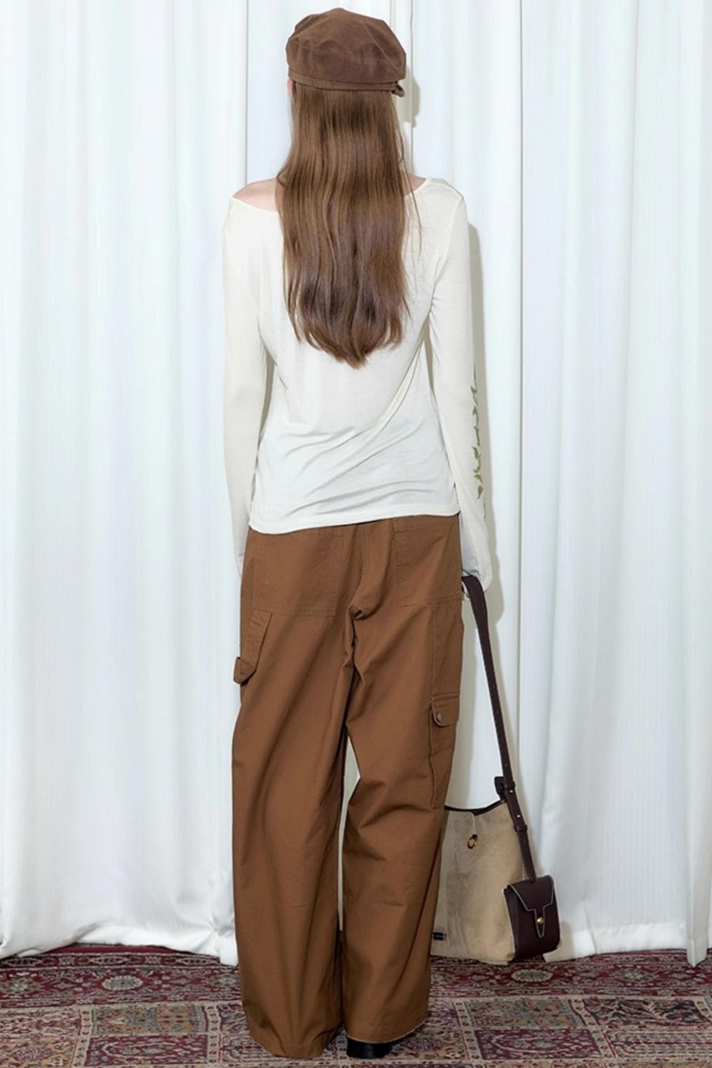 Vintage Printed U-Neck Slim T-Shirt