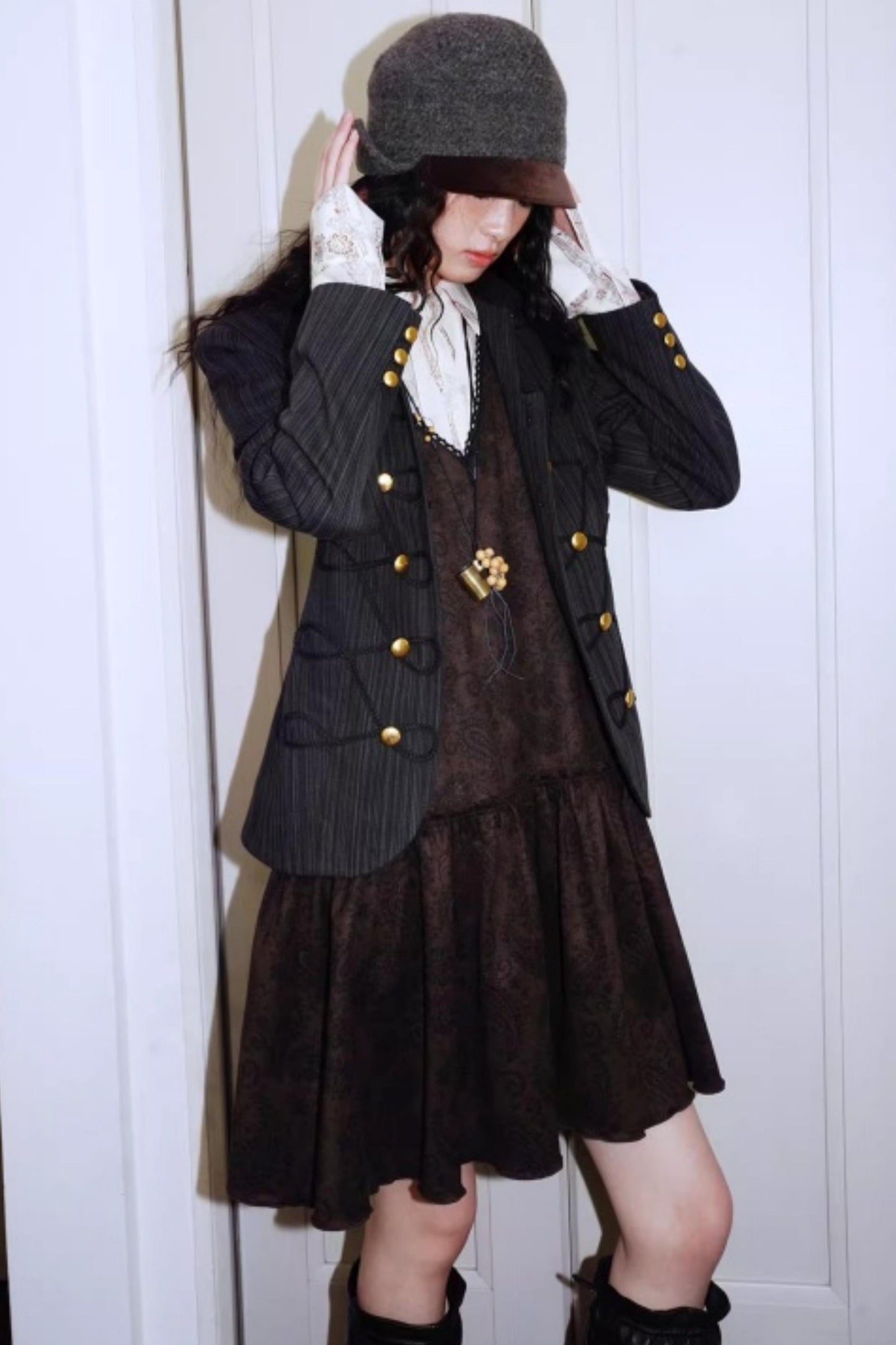 Vintage Suede Sleeveless Dress