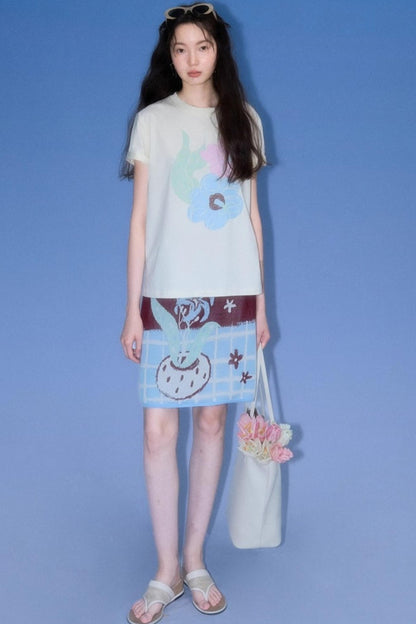 Original Lily Jacquard Tencel Vest Skirt Set-Up