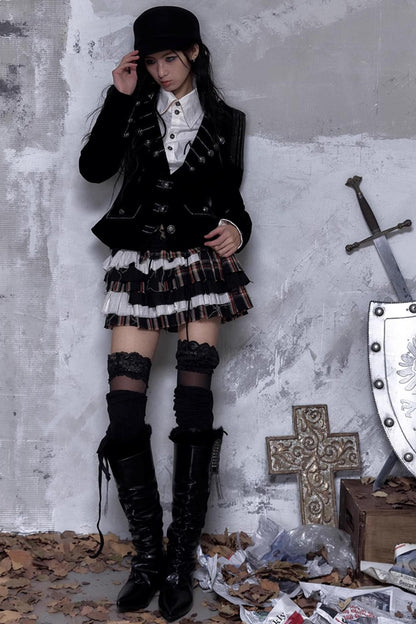 Vintage Rebel Plaid Skirt