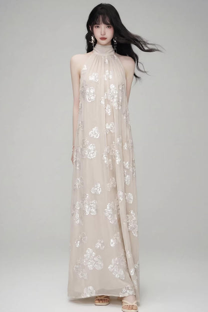 Gilt Shadow Halter Dress