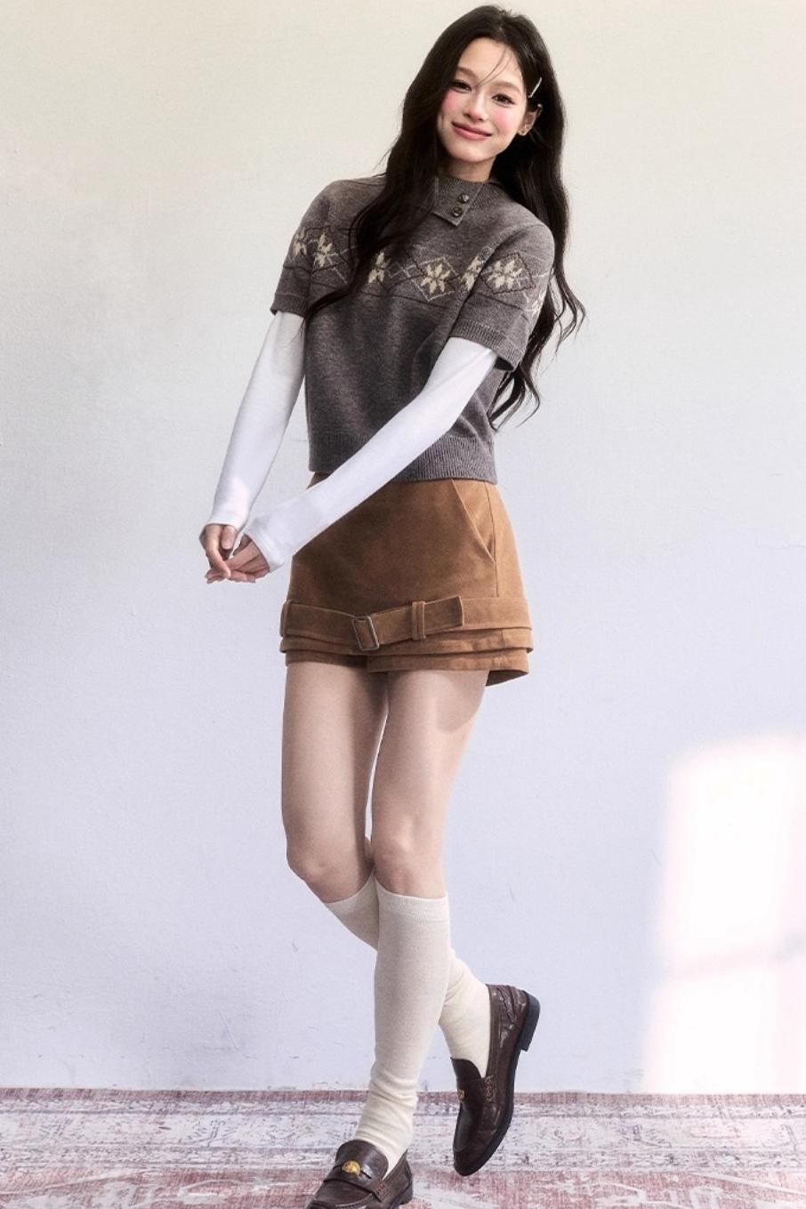 Vintage Suede Winter Skirt