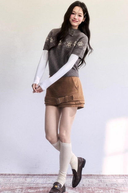 Vintage Suede Winter Skirt