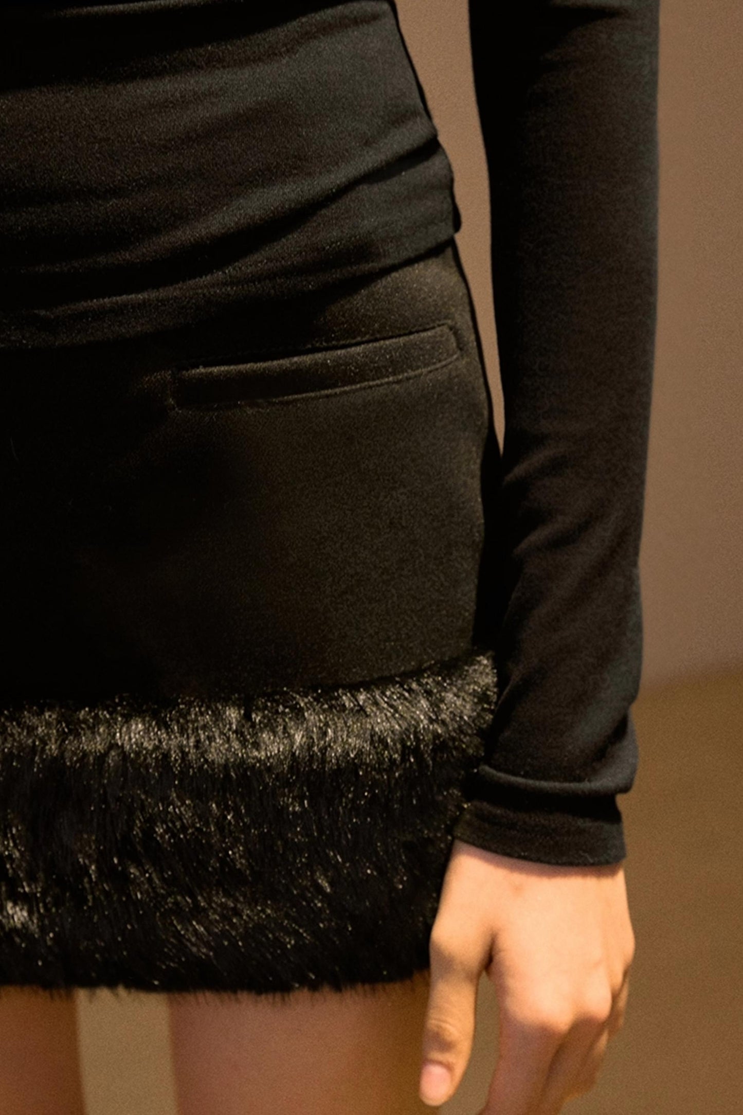 Vintage Furry Patchwork Skirt