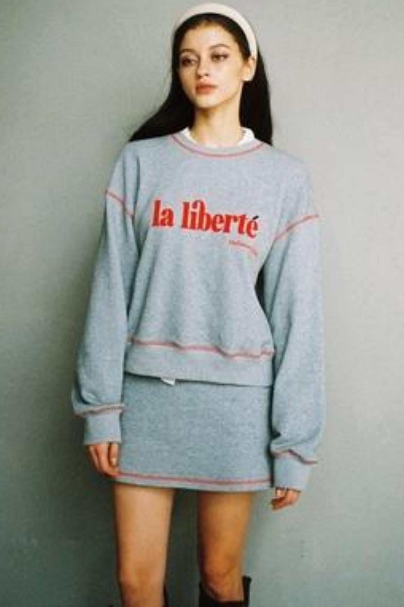 Vintage Gray Sweatshirt & Pants Set-Up