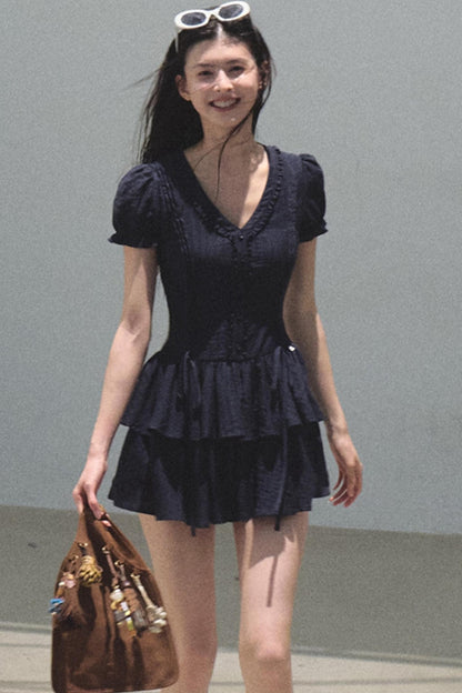 Blue Hour V-neck Dress