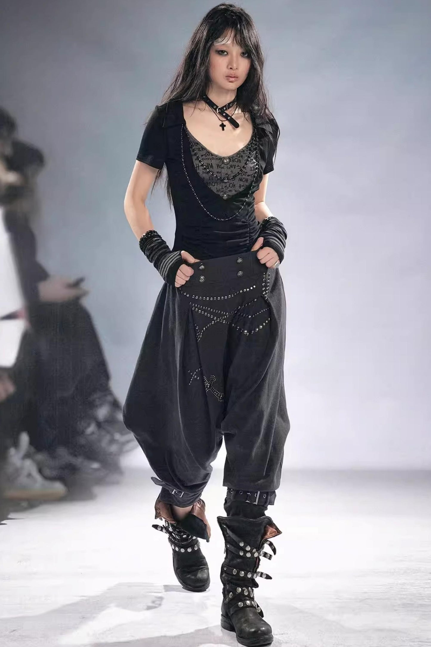 Punk Echo Faux Two-Piece Top