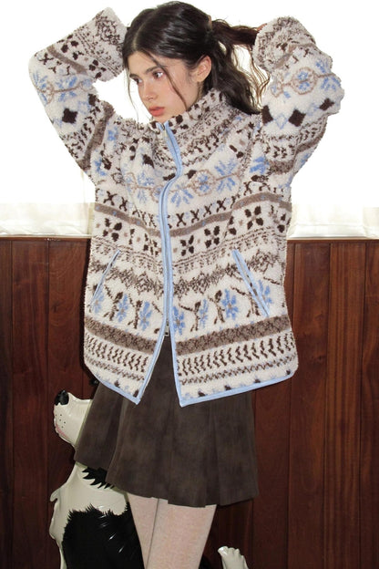 Sea Salt Cocoa Faux Shearling Jacket Set-Up