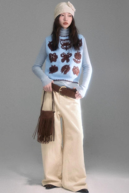 Velvet Jacquard Cardigan Set-Up